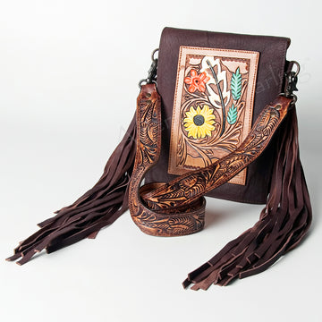American Darling Cross Body Hand Tooled Full Grain Genuine Leather Western Women Bag Handbag Purse | Crossbody for Cute